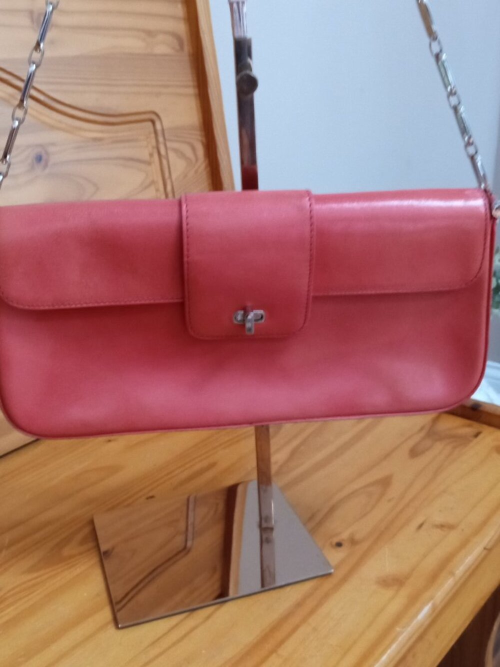 Monsac Saffiano Leather Clutch Evening Bag Purse